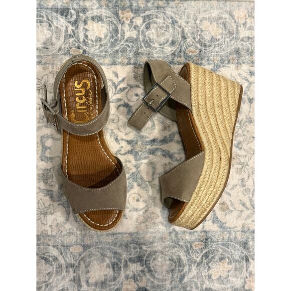Circus by Sam Eldeman Delialiah Espadrille Woven Wedge Heel Sandal Size 6.5 - Picture 1 of 7